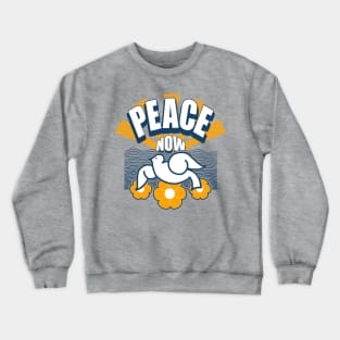 PEACE NOW ))(( 60s Retro Hippie Make Love Not War Crewneck Sweatshirt